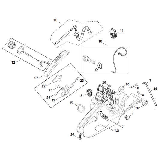 Топливный бак Champion 372